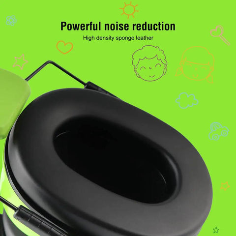 Close-up of cushioned ear pad of Kids Noise Canceling Ear Muffs 27.4dB 2 Pack Adjustable Hearing Protection For Toddlers And Teens Age 3 To 16