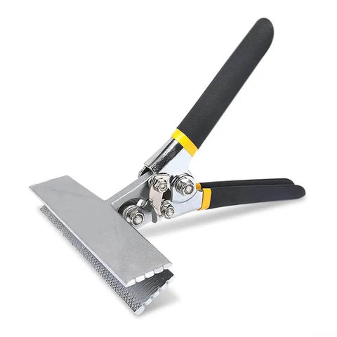 Sheet Metal Bending Pliers With Chrome Vanadium Alloy Steel Jaws For Heavy Duty Use, non-slip rubber grip, 150mm, angled view