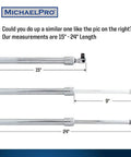 Extendable One Half Inch Drive Breaker Bar With 15 To 24 Inch Flex Handle And Rotating Head, Chrome Vanadium Construction