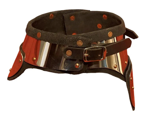 Stainless Steel And Leather Gorget For SCA Rapier Longsword And Medieval Armor Combat Built To Last Tough As Nails Heavy Duty 18 Gauge