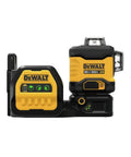3 X 360 Degree Laser Level Kit With Fine Adjustment, 20V/12V MAX Power, Green Beam, Class II, 10 Hour Run Time On 20V Max Battery, Bright Yellow Case For Precise Plumb And Level Lines In DIY And Pro Projects.