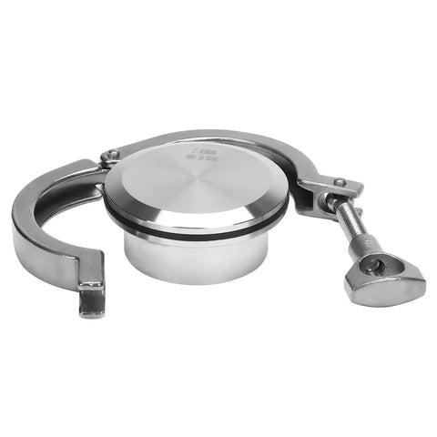 2 Inch Sanitary Pipe Fittings Set Stainless Steel SS304 End Cap Weld Ferrule Tri Clamp FKM Gasket
