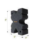 X Block Shooting Rest For Rifles, Ultra Lightweight Portable Bench Block with dimensions 8x6x4 inches, black color