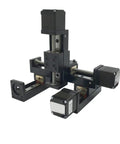 Heavy Duty Cnc Gantry 3 Axis Xyz Linear Stage T Type Slide With Nema 11 Stepper Motor And 50 To 300Mm Stroke seen from top angle, showcasing its robust design.