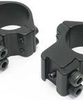Medium 1 Ring Scope Mount For Airguns, 9.5-11.5mm Dovetail, Adjustable With Two Hex Screws, black metal finish, side view