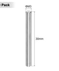 Single pin from 50 Pack 3x30mm Dowel Pins In 304 Stainless Steel For Metal Machinery And Wood DIY Projects, shown in silver tone.