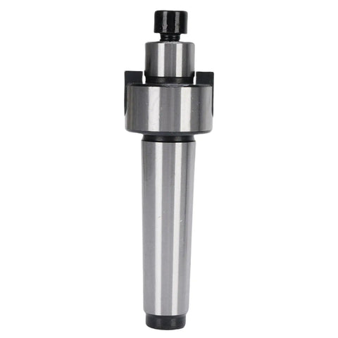 400R 50 22 4T Face End Mill Set With MT3 Holder And 10 Carbide Inserts For Milling Machines CNC Boring And Drilling, steel MT3 holder viewed from the front.