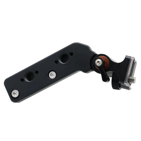HangTon black monitor mounting bracket with adjustable arm for SmallHD/Vaxis on Tilta Nucleus-M; 1/4-20, 3/8, M4 screws.
