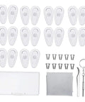 Do It Yourself Eyewear Repair Kit With 15mm Silicone Nose Pads Stainless Steel Screws Replacement Parts Lens Cloth And Sturdy Plastic Storage Case For Quick At Home Glasses Repairs