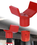 2 In 1 Bottle Jack Adapter Universal Steel Adapter for Safe Jack Lift with 1.33 Inch Steel Sleeve installed on vehicle axle