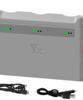 Two Way Battery Charging Hub For Neo Drone, 3 Channel Charger Station With USB C And USB A Cables, 3-Port and Cables Visible