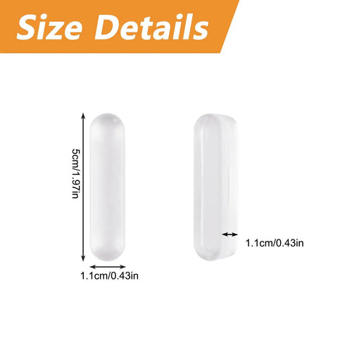 Self Stick Cabinet Drawer Pulls 4 Pack Clear Silicone Adhesive Handles 5cm x 1.1cm size detail