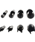 Badass 8 Piece Titanium Coated Wood Plug Cutter Drill Bit Set features various sizes of cutters for clean wood dowel cutting.