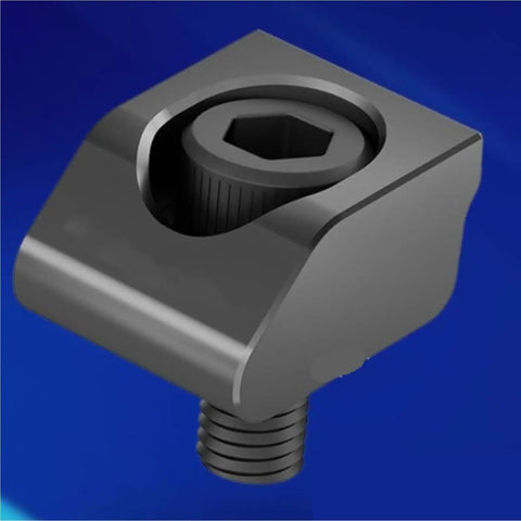 Close-up view of a solid mini clamp from the Heavy Duty Multi Station Vise for CNC Machining, showcasing precision design and grip.