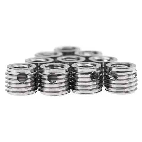 Stainless Steel Self Tapping Thread Insert Repair Kit Heavy Duty With 9 Styles For Automotive Rail Marine Shipbuilding And Construction Machinery Inner M6 1.0 Outer M10 1.25 Length 8mm stainless thread inserts