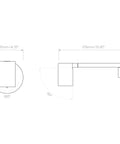 Technical drawing of Ascoli Swing Indoor Reading Light Matte Nickel Finish Dry Rated GU10 Lamp With Adjustable Tilt And 360 Degree Rotation