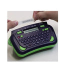 Handheld Label Maker For Home And Small Office With One Touch Time And Date Stamp 71 Symbols Five Auto Formats And Five Framing Options Budget Friendly Electronic Labeling System For Quick Clear Organization being used to print a label.