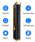 Hassle Free Top Shelf Smart Door Lock With Pretty Slick Fingerprint Scanner App Control Password Entry And Beefy Auto Deadbolt For Secure Modern Homes Easy Install with camera and keypad
