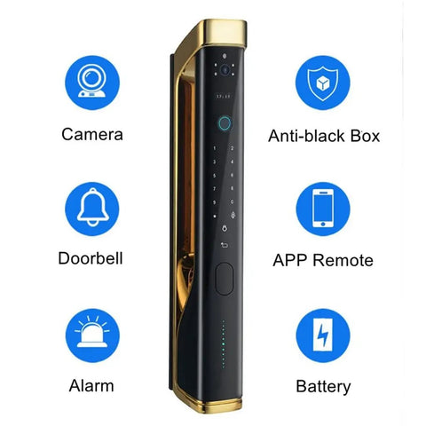 Hassle Free Top Shelf Smart Door Lock With Pretty Slick Fingerprint Scanner App Control Password Entry And Beefy Auto Deadbolt For Secure Modern Homes Easy Install with camera and keypad