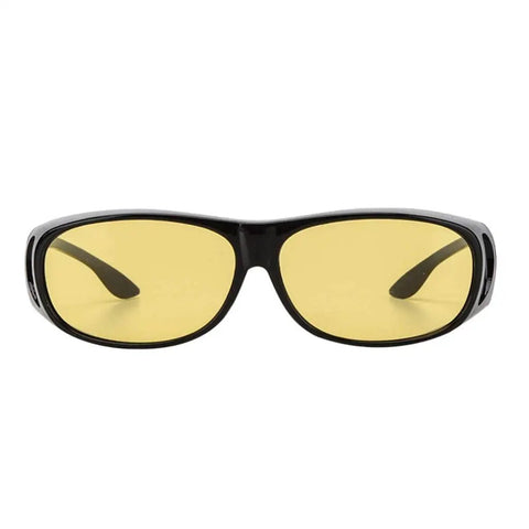 Pro-Level Safety Glasses With Side Shields Scratch And Fog Resistant Clear Lenses Offer Total Uv Defense to Slash Eye Strain, front view, yellow lenses.