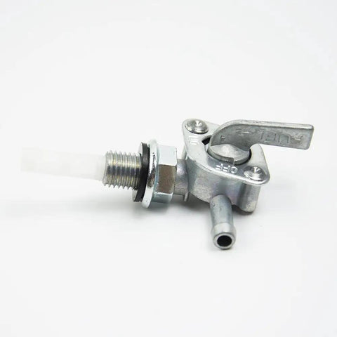 Generator Fuel Tank Shut Off Valve 90 Degree On Off M10X1.25 Tank Port Threads One Quarter Inch Fuel Line Hose Barb view