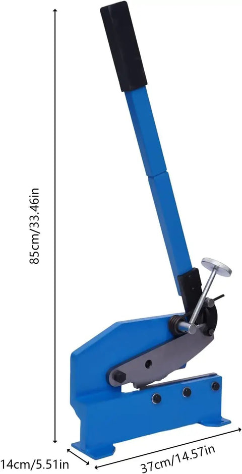 Heavy Duty Manual Metal Shear With Beefed Up Handle And Quick Adjust Clamp For Chomping Through Quarter Inch Steel Plate Round Bar And Flat Stock Legit Garage Workhorse Zero Plug Setup Rigged Tough For Real Builders And Backyard Shops Nationwide