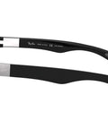 Side view of Mens Square Sunglasses With Gunmetal Frame And Polarized Green Lenses Rx Ready 64 mm Case Included