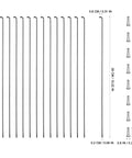 36Pcs 14G Bicycle Spokes Kit 2mm Diameter 260mm Length for 26 Inch Rims with Caps Heavy Duty Steel Wheel Spokes for Bike Wheels Ebikes and Kids Bikes