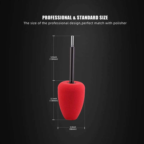 Cylindrical Drill Polishing Tool For Wheels And Hubs With Foam Sponge Pads Buffing Wheel Auto Car Rim Polisher For Mirror Finish