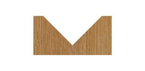 Wood sample with V-shaped groove cut by V Groove Router Bit 90 Degree Included Angle Carbide Tipped For Engraving Lettering Sign Making