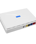 Compact Mini UPS For Routers And Modems boasts an 8800mAh battery with various ports on a white surface.