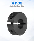 Four Piece Split Shaft Collar Set With 14mm Bore And 35mm Outer Diameter 12mm Thick Carbon Steel Black Oxide Lock Collar Clamp