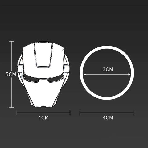Engine Start Button Cover For Cars Dope ABS Push Button Ignition Switch Decor, Iron Man Mark Two, 5x4cm ring 3cm