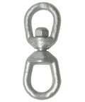Heavy Duty Swivel Eye Bolt Sporting Hot Dipped Galvanized Finish 3/8 Inch Forged C1045 Steel for nautical rigging use.