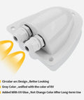 Gray Solar Double Cable Entry Gland for RV Roof and Marine Installations, Easy Mount, Weatherproof Cable Box for 14-10 AWG Cables