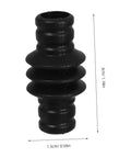 Espresso Steam Wand Heat Shield Sleeve with measurements, insulated rubber cover for safe handling, black, 3cm x 1.5cm size.