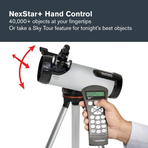 Beginner Friendly Computerized Newtonian Telescope With GoTo Mount 114mm Reflector Tripod and hand control for Sky Tour