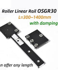 Adjustable Linear Guide Rail With Damping Wheel Slider For Precision Motion System 300-1400mm Plug-And-Play Ready No-Fuss Setup Easy Install Custom Length High Precision For Automated Machinery And Robotic Assemblies, 30mm aluminum rail