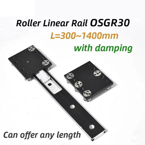 Adjustable Linear Guide Rail With Damping Wheel Slider For Precision Motion System 300-1400mm Plug-And-Play Ready No-Fuss Setup Easy Install Custom Length High Precision For Automated Machinery And Robotic Assemblies, 30mm aluminum rail