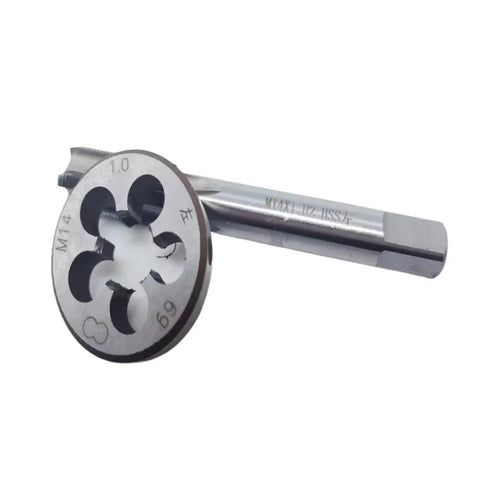 Super Cool 2 Pcs Left Hand Metric Tap Die Set For Machine Tools Covers M2 To M22 Sizes Perfect For DIY Pros Fixing Thread Repair And Creating Reverse Threads With High Speed Alloy Steel Craftsmanship You Will Love, M14 HSS die