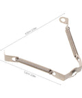 Silver Spring Loaded Tube Retainer Clip, dimensions labeled, part of Five Pack For Guitar Amps And Vintage Audio Gear