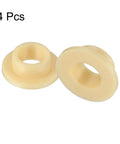 Four Piece Pack Of Precision Flanged Sleeve Bearings Crafted From High Grade Pom Plastic providing smooth as butter spin and a dead nuts tight fit for hobbyist builds and equipment repair jobs, close-up view of two bearings.