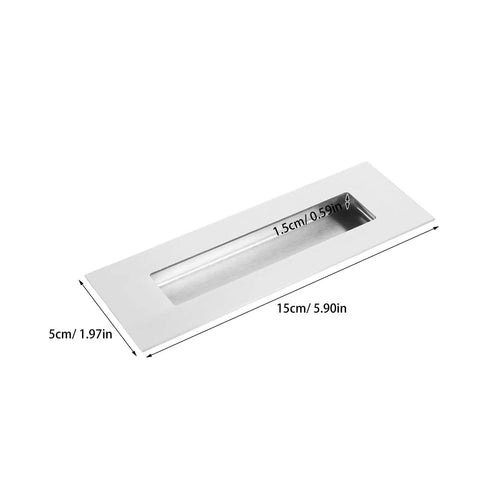 4 Piece Stainless Steel Hidden Door Handles For Sliding Barn Doors And Closets Recessed Invisible Pulls with size dimensions