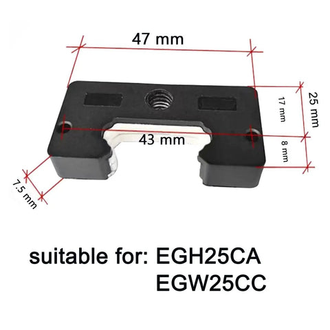 Plug And Play 25mm Square Bearing Linear Slider Block Pair With EV25 Self Lubricating Dustproof Oil Box dimensions and compatibility