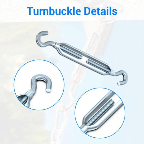 Heavy Duty M12 Galvanized Steel Turnbuckle Hook To Hook Rigging Connector Rust Proof Tension Adjuster Workhorse Grade For Fences And Machinery 3 Pack close-up details