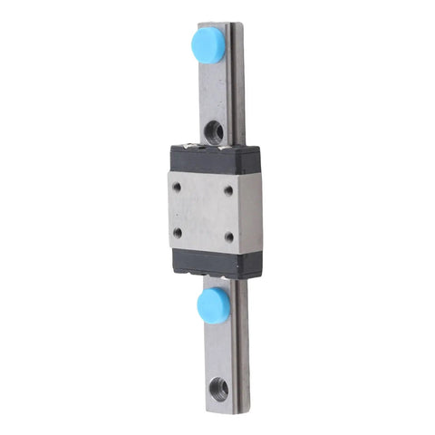 Precision Linear Rail Guide With 7mm Wide Slide Block With Ball Retainer And Built In Lubrication System, front view