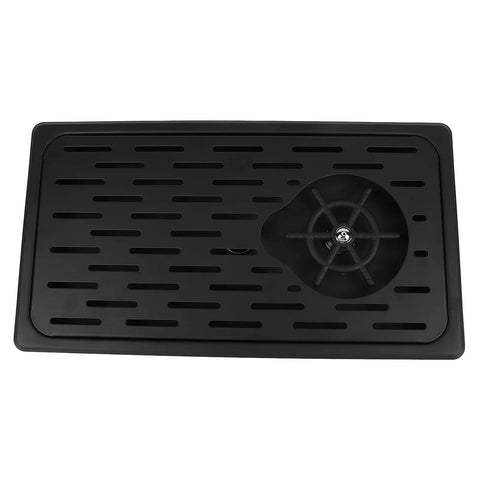No Nonsense Matte Black Glass Rinser And Cup Washer Keeps Countertops Spotlessly Clean With Heavy Duty Stainless Steel Drip Catch Tray And High Velocity Sink Mounted Sprayer