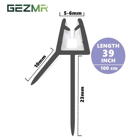 Two Pack Frameless Shower Door Bottom Seal For Quarter Inch Glass Fits 23mm Gap And Wide Gap Prevents Leaks Keeps