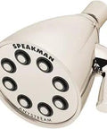 Icon Shower Head With Anystream Technology, Modern Contours, Solid Brass Construction, Polished Nickel Finish, 8 Precision Jets