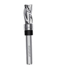 Top Bearing Flush Trim Router Bit With Tungsten Carbide Head And 1/4 Inch Shank for precise woodworking. 1/4 inch shank, 3/8 inch cut diameter.
